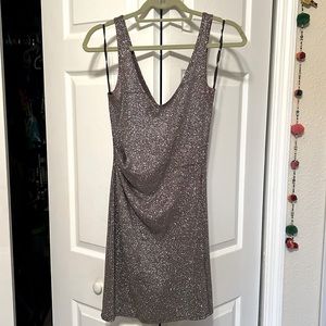 Vintage Glitter Fitted Ruched Dress